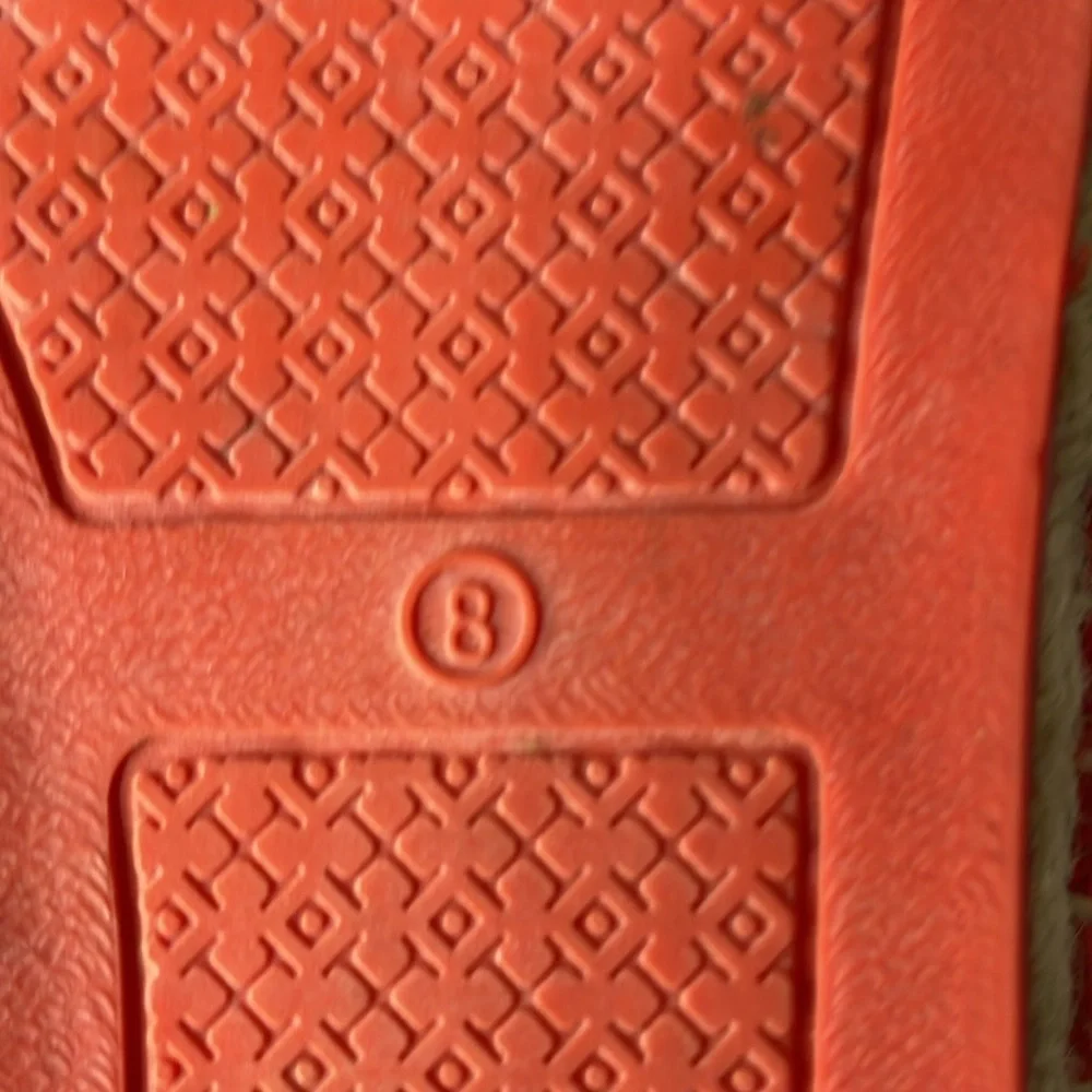 Tory Burch Coral Leather Embroidered Daley Espadrille Flats